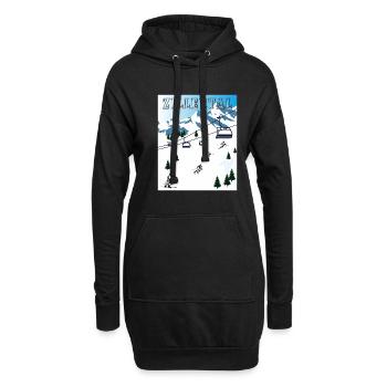 SKI ZILLERTAL - Sweat-shirt à capuche long Femme - noir - Devant