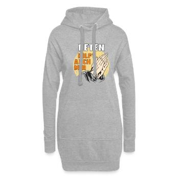 BETEN HILFT AUCH MIR - Hoodie-Kleid - Grau meliert - Vorne