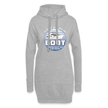 HAST DU KEIN BOOT - Hoodie-Kleid - Grau meliert - Vorne