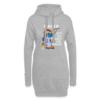 MALER DEM DIE WÄNDE VERTRAUEN - Hoodie-Kleid - Grau meliert - Vorne