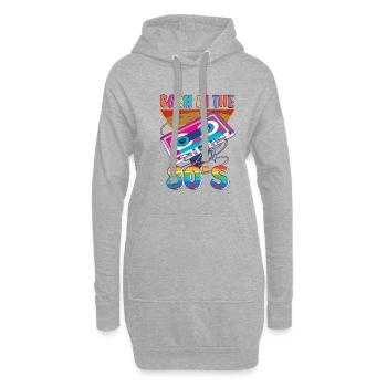 KASSETTE BORN IN THE 80S - Hoodie-Kleid - Grau meliert - Vorne