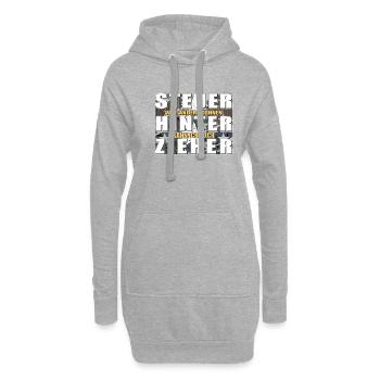 STEUERHINTERZIEHER - Hoodie-Kleid - Grau meliert - Vorne
