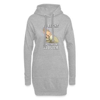 BETEN GEHE INS KLOSTER - Hoodie-Kleid - Grau meliert - Vorne