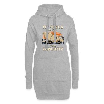 MY TRUCK BRINGS YOUR CONCRETE - Hoodie-Kleid - Grau meliert - Vorne