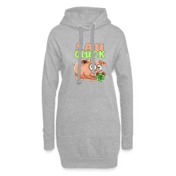 SCHWEIN SAU GLÜCK - Hoodie-Kleid - Grau meliert - Vorne