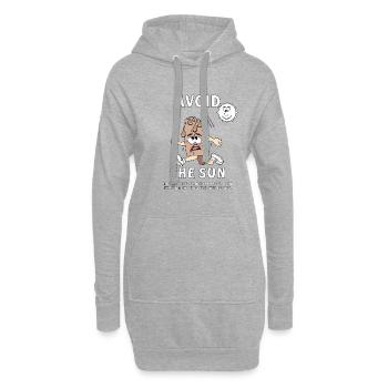 CRÈME GLACÉE CRÈME SOLAIRE ÉVITER LE SOLEIL - Sweat-shirt à capuche long Femme - gris chiné - Devant