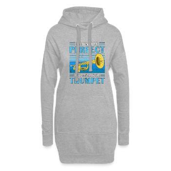 TROMPETE MAIS JE PEUX SONNER DE LA TROMPETTE - Sweat-shirt à capuche long Femme - gris chiné - Devant