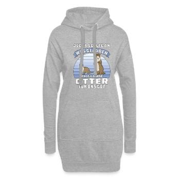 OTTER TUN UNS GUT - Hoodie-Kleid - Grau meliert - Vorne