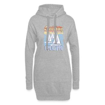 BATEAUX À VOILE MAMAN - Sweat-shirt à capuche long Femme - gris chiné - Devant