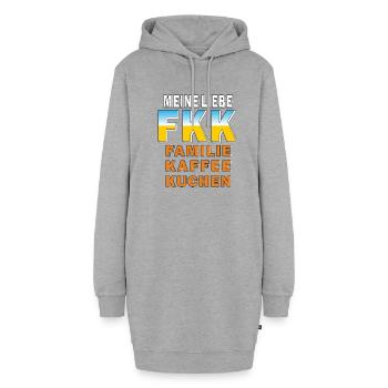 FKK FAMILIE KAFFEE KUCHEN - Hoodie-Kleid - Grau meliert - Vorne