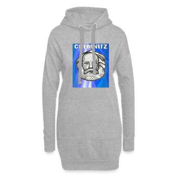 CHEMNITZ - Sweat-shirt à capuche long Femme - gris chiné - Devant
