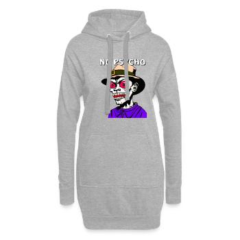 HALLOWEEN NO PSYCHO - Sweat-shirt à capuche long Femme - gris chiné - Devant