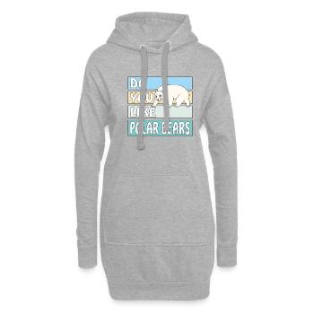 DO YOU LIKE POLAR BEARS - Hoodie-Kleid - Grau meliert - Vorne