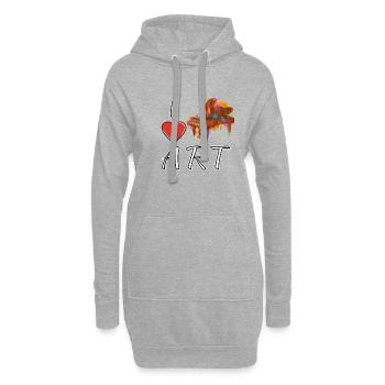I LOVE ART PIANO - Hoodie-Kleid - Grau meliert - Vorne
