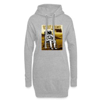 ASTRONAUTE RESTEZ CALME - Sweat-shirt à capuche long Femme - gris chiné - Devant