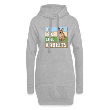 AIMEZ-VOUS LES LAPINS - Sweat-shirt à capuche long Femme - gris chiné - Devant