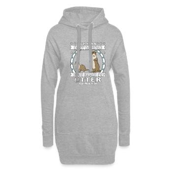 MUSS IMMER AN OTTER DENKEN - Hoodie-Kleid - Grau meliert - Vorne