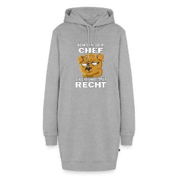 BIN DER CHEF UND HABE RECHT - Hoodie-Kleid - Grau meliert - Vorne