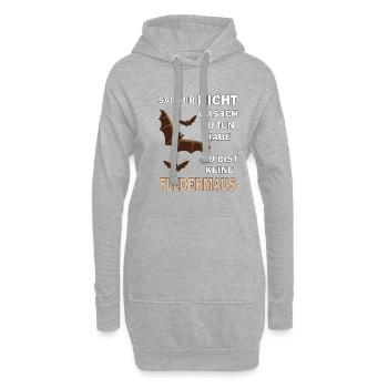 DU BIST KEINE FLEDERMAUS - Hoodie-Kleid - Grau meliert - Vorne