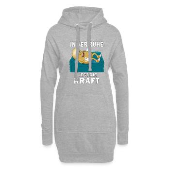 KARTOFFEL IN DER RUHE LIEGT DIE KRAFT - Hoodie-Kleid - Grau meliert - Vorne