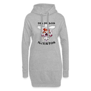 DIA DE LOS MUERTOS - Hoodie-Kleid - Grau meliert - Vorne