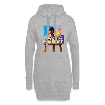 ARTIST MAKES THE PICTURE - Hoodie-Kleid - Grau meliert - Vorne