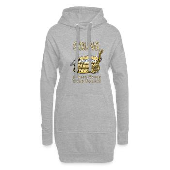 SAUNA Where Every Drop Counts - Hoodie-Kleid - Grau meliert - Vorne