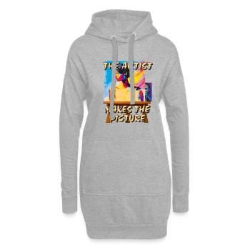 ARTIST MAKES THE PICTURE - Hoodie-Kleid - Grau meliert - Vorne