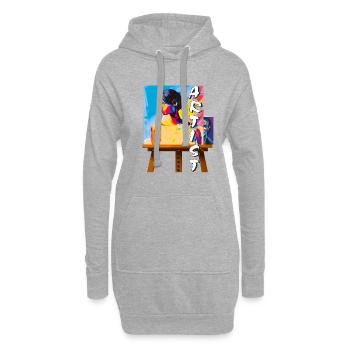 ARTIST MAKES THE PICTURE - Hoodie-Kleid - Grau meliert - Vorne