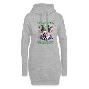 Cochon Carnaval PARTY BEAST - Sweat-shirt à capuche long Femme - gris chiné - Devant