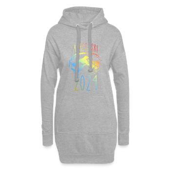Apres Ski 2024 Berge Bunt - Hoodie-Kleid - Grau meliert - Vorne