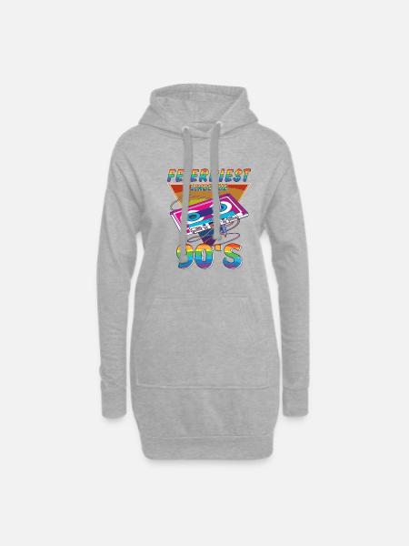 KASSETTE FEIERBIEST 90ER - Hoodie-Kleid - Grau meliert