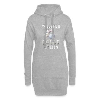 WILLST DU BOULE SPIELEN - Hoodie-Kleid - Grau meliert - Vorne