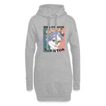 DIA DE LOS MUERTOS - Hoodie-Kleid - Grau meliert - Vorne