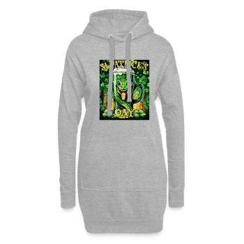 JOUR DE LA SAINT-PATRICK SERPENT BIÈRE TRÈFLE - Sweat-shirt à capuche long Femme - gris chiné - Devant