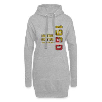 ANNÉE 1960 - Sweat-shirt à capuche long Femme - gris chiné - Devant