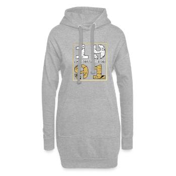 THE BEST FOREVER 1991 - Hoodie-Kleid - Grau meliert - Vorne
