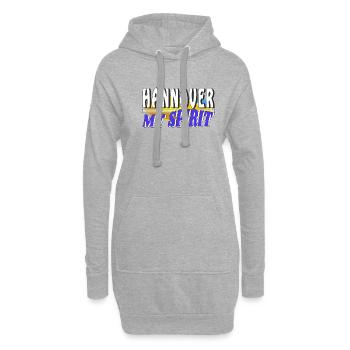 HANOVRE MON - Sweat-shirt à capuche long Femme - gris chiné - Devant