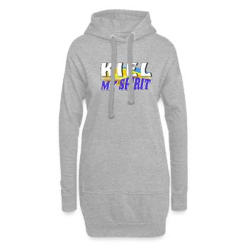 KIEL MON - Sweat-shirt à capuche long Femme - gris chiné - Devant