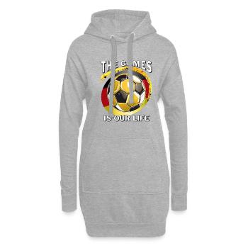 FUSSBALL THE GAMES IS OUR LIFE - Hoodie-Kleid - Grau meliert - Vorne