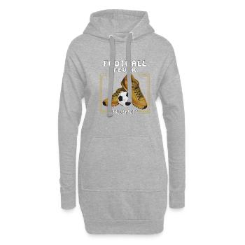 CHAUSSURES DE FOOTBALL FOOTBALL FOOTBALL FEVER FULL EFFORT - Sweat-shirt à capuche long Femme - gris chiné - Devant