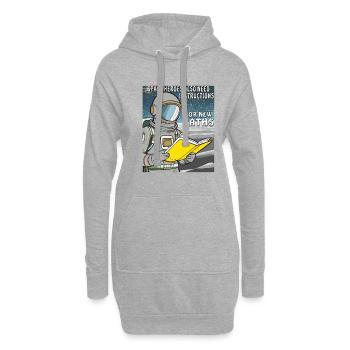 SPACE HEROES ALSO NEED INSTRUCTIONS FOR NEW PATHS - Hoodie-Kleid - Grau meliert - Vorne