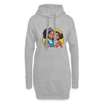 SŒURS J’AIME MA SŒUR - Sweat-shirt à capuche long Femme - gris chiné - Devant