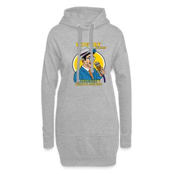 POÉSIE SLAM MOTS DANSE CŒURS S’ÉVEILLENT - Sweat-shirt à capuche long Femme - gris chiné - Devant