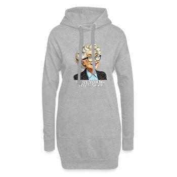 ÄLTERE FRAU STILL YOUNG STILL SEXY - Hoodie-Kleid - Grau meliert - Vorne