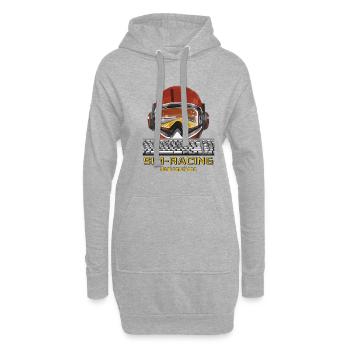 SIM RACING Real emotions - Hoodie-Kleid - Grau meliert - Vorne