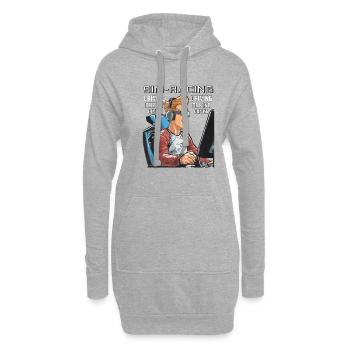 SIMULATION DE COURSE CONDUITE CONDUITE - Sweat-shirt à capuche long Femme - gris chiné - Devant