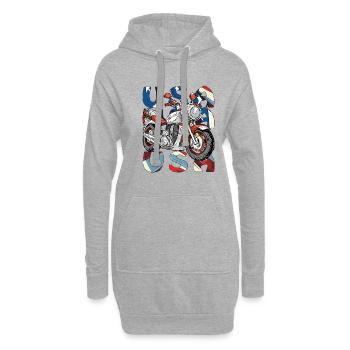 MOTORRAD USA - Hoodie-Kleid - Grau meliert - Vorne
