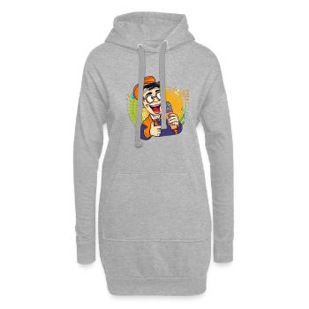 MICROPHONE HOMME - Sweat-shirt à capuche long Femme - gris chiné - Devant