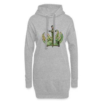 ÉPÉE MÉDIÉVALE DE LA RENAISSANCE - Sweat-shirt à capuche long Femme - gris chiné - Devant
